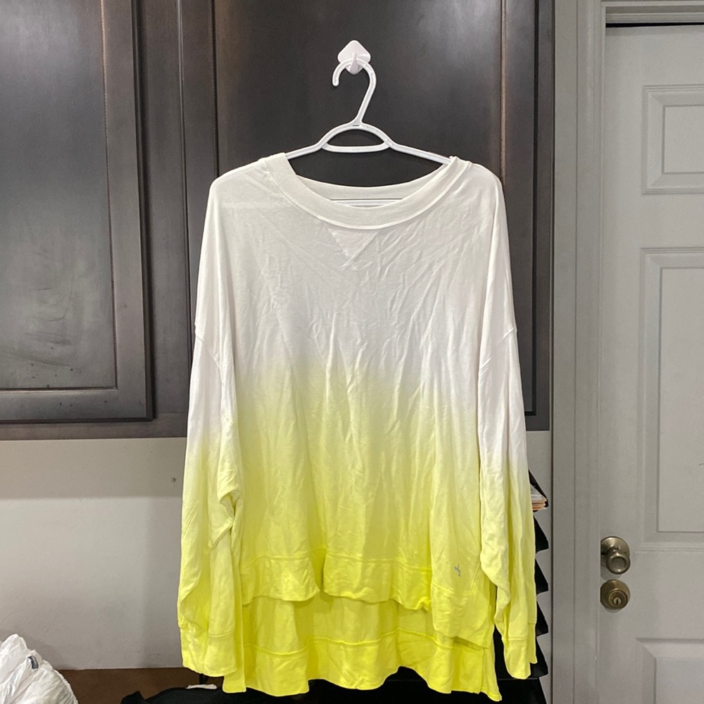 To ex soft oversized workout long sleeve T-shirt material